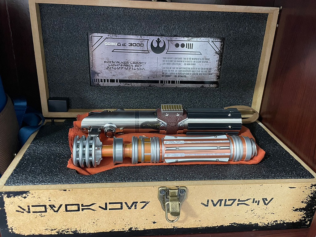 Most Things Kenobi - Disney Lightsaber - Leia Organa and the Reforged Skywalker Lightsabers